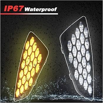 Amazon.com: KEEGTBOX Switchback White/Amber/Blue DRL LED Front Fog